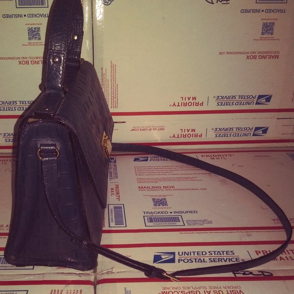 Kate Spade New York Knightsbridge Doris  Embossed Leather Satchel Purse - Picture 7 of 15